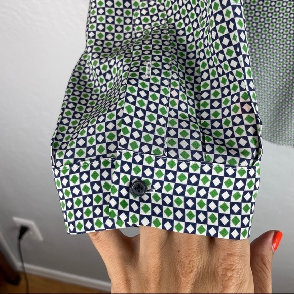 Joie Venicia Silk Split Neck Blouse in Camp Green - Picture 3 of 8